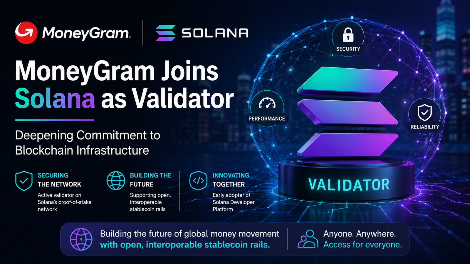 MoneyGram Becomes a Solana Validator to Boost Blockchain